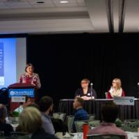 Dean Hiskes welcomes attendees to the event.